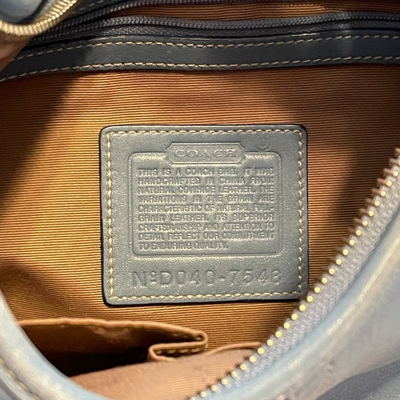 Awesome Coach Blue Leather Hobo Bag with Buckles - Picture 7 of 10